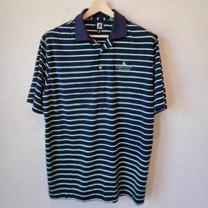 FootJoy Men’s Green and Blue Striped Polo